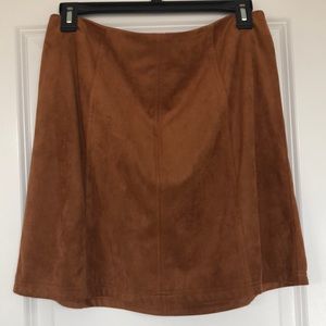Faux suede skirt